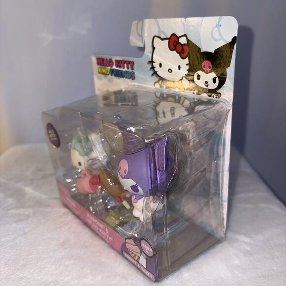 Hello Kitty & Friends 2 Figure Set Sweet & Salty Kuromi & Hello Kitty New - Picture 3 of 4